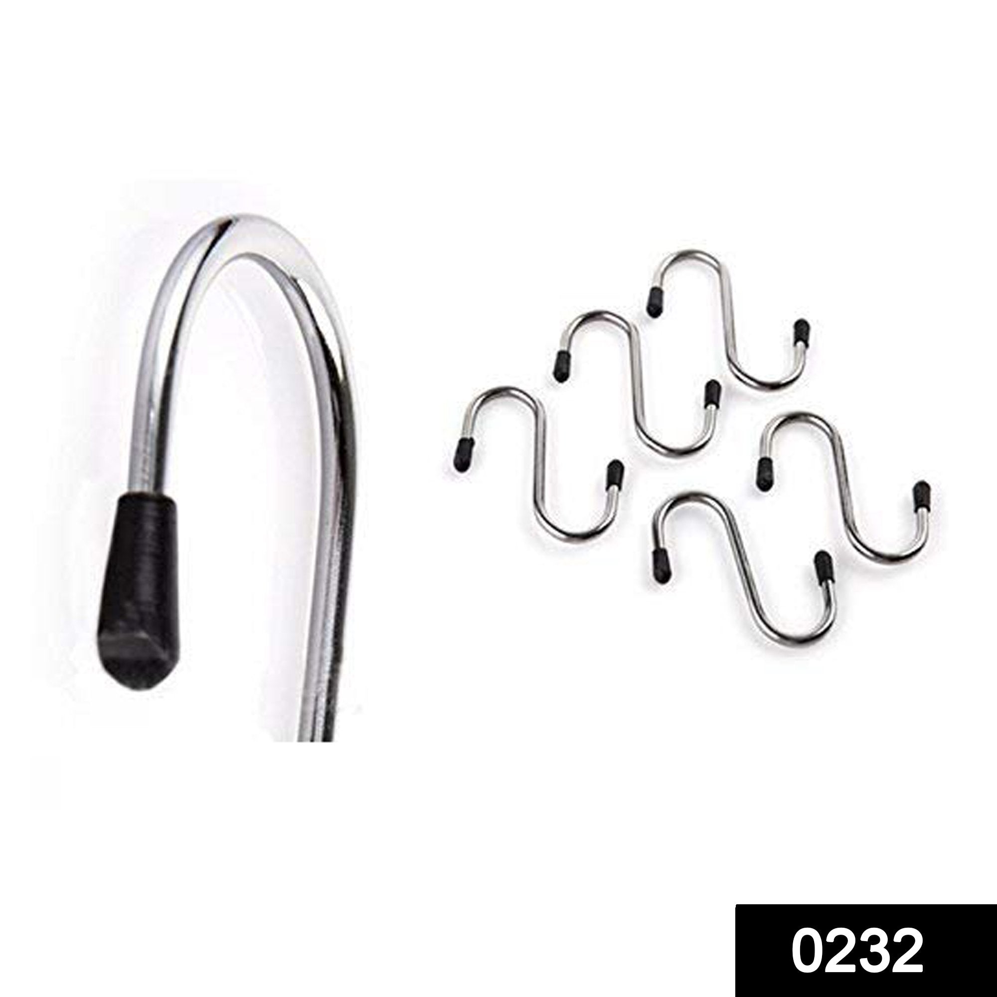 0232 Heavy Duty S-Shaped Stainless Steel Hanging Hooks - 5 pcs - SkyShopy 0232 Heavy Duty S-Shaped Stainless Steel Hanging Hooks - 5 pcs - SkyShopy